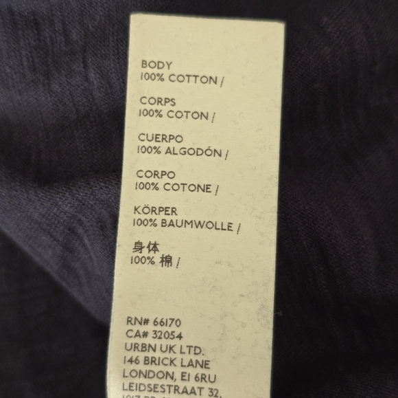 FREE PEOPLE We The Free Arden Cotton Top XS Oversized Black Long Sleeve NWOT - Picture 10 of 10